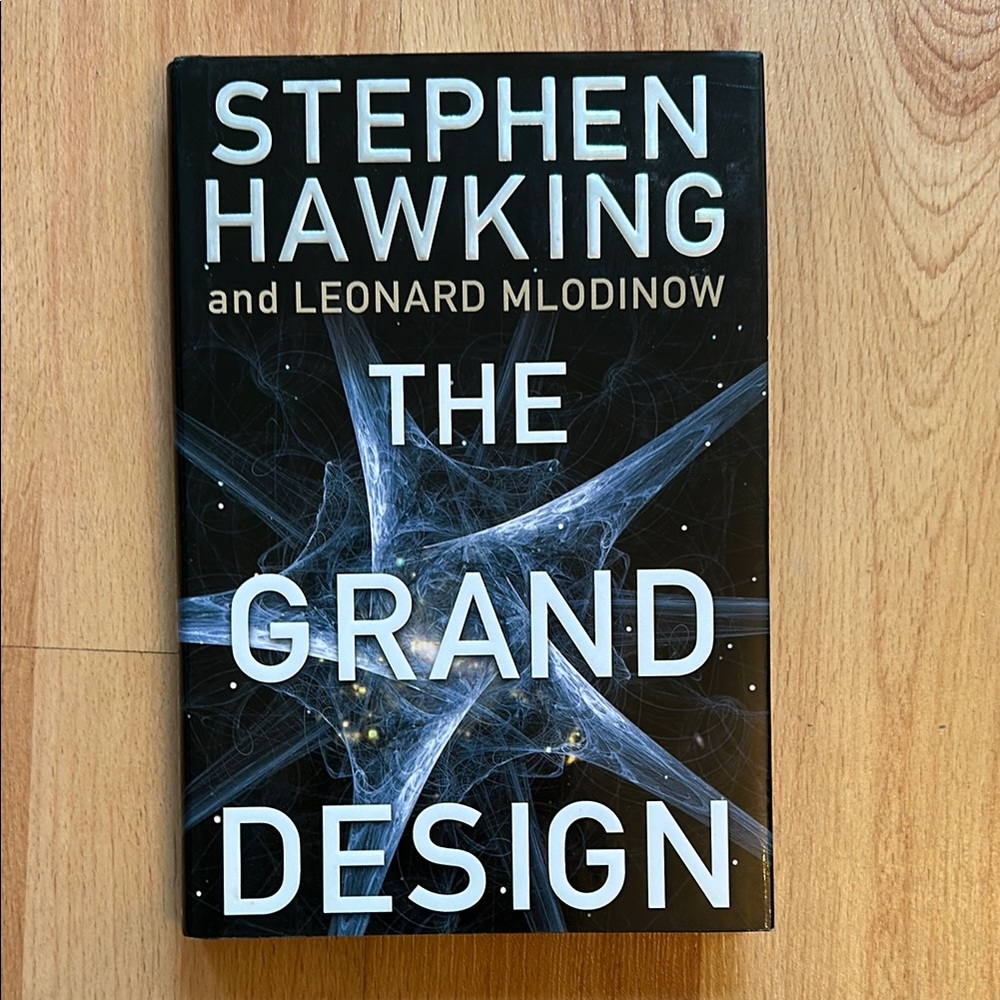 The Grand Design by Stephen Hawking - Elegant Black Cover